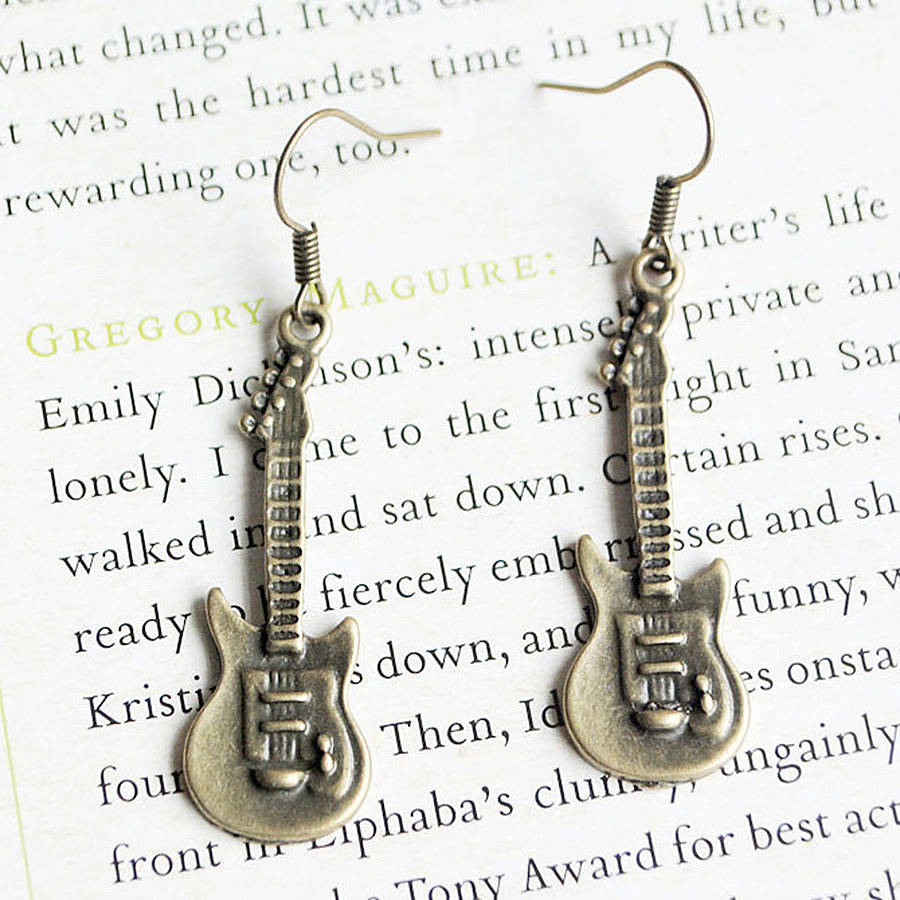 guitar earrings by