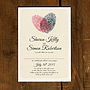 Fingerprint Heart Wedding Invitation And Save The Date, thumbnail 1 of 9