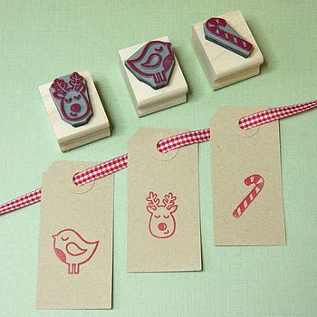 Festive Fun Christmas Rubber Stamp Set, 2 of 2