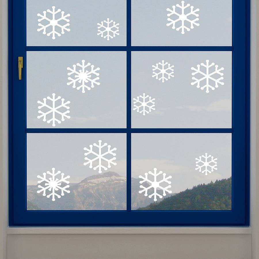 Snowflake Static Window Stickers By Mirrorin | notonthehighstreet.com