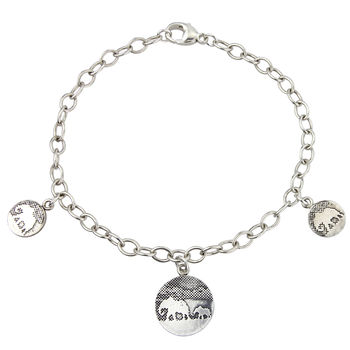 Personalised Mother And Baby Elephant Charm Bracelet, 3 of 5