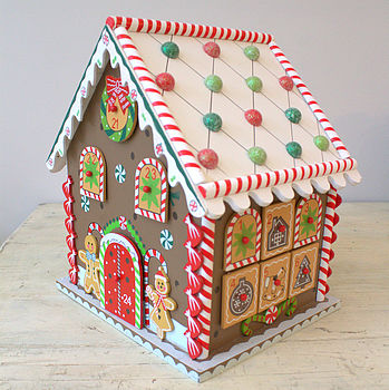 Christmas Gingerbread House Wooden Advent Calendar, 3 of 5