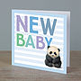 Illustrated Animal New Baby Boy Card, thumbnail 1 of 2