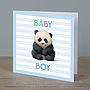 Illustrated Animal New Baby Boy Card, thumbnail 2 of 2