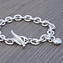 Lifetime Solid Silver Heart Charm Bracelet, thumbnail 8 of 9