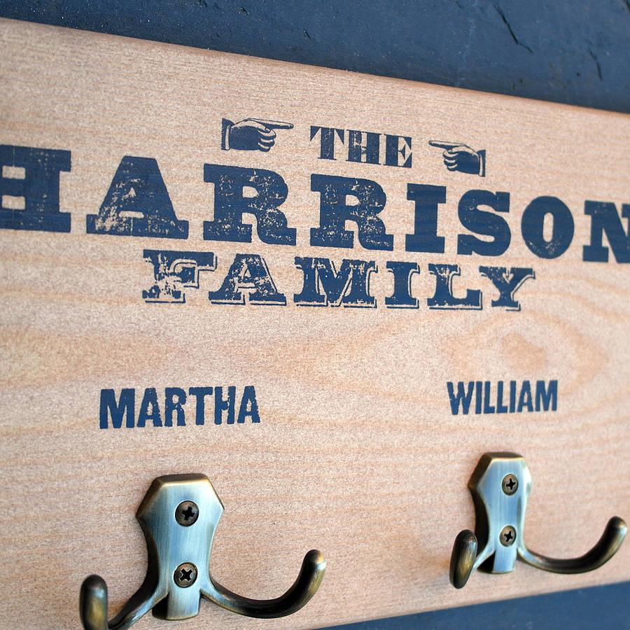 Personalised Wooden Coat Hook By Letterfest