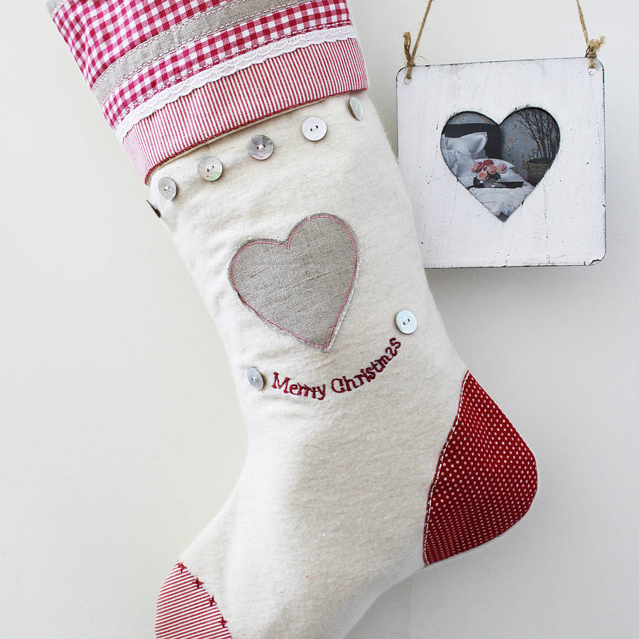 heart merry christmas stocking by lime tree interiors ...