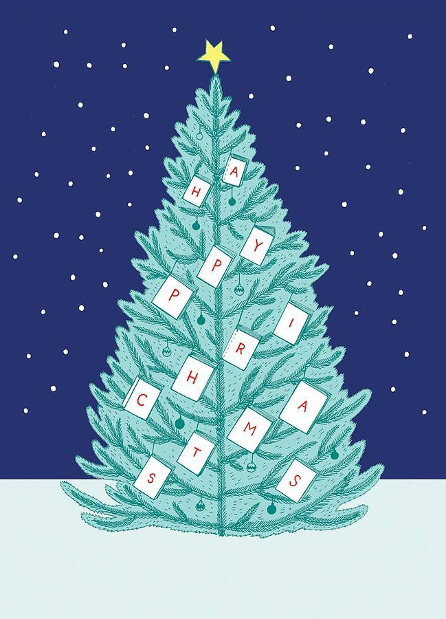 christmas tree cards