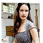 Lace Dress With Forties Neckline In In Winter Blue, thumbnail 4 of 4