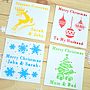 Pack Of Four Laser Cut Christmas Cards, thumbnail 1 of 5