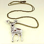 Standing Stag Necklace Pendant Pewter, thumbnail 2 of 2