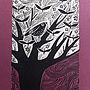 Butterfly Leaves Lino Cut With Chin Colle, thumbnail 2 of 3