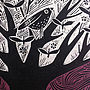 Butterfly Leaves Lino Cut With Chin Colle, thumbnail 3 of 3