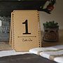 Set Of 12 Brown Card Table Numbers, thumbnail 5 of 7