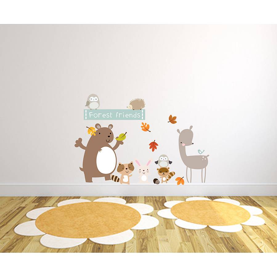 Forest Friends Fabric Wall Stickers, 1 of 2