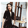 1940s Style Midi Dress In Chocolate Silk Velvet, thumbnail 4 of 4