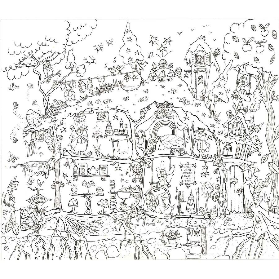 fairy garden coloring pages for kids - photo #20