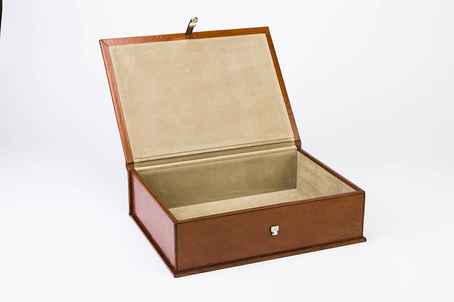 leather box file by life of riley