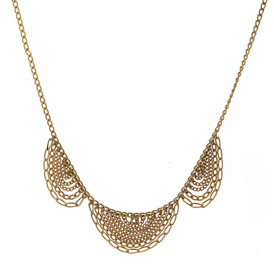 gold scallop necklace by kate wood jewellery | notonthehighstreet.com