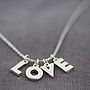 Love Chunky Letter And Gem Necklace, thumbnail 4 of 12
