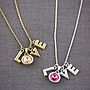 Love Chunky Letter And Gem Necklace, thumbnail 3 of 12