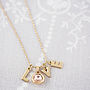 Love Chunky Letter And Gem Necklace, thumbnail 9 of 12