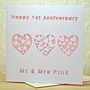 Personalised Laser Cut Anniversary Heart Card, thumbnail 3 of 4