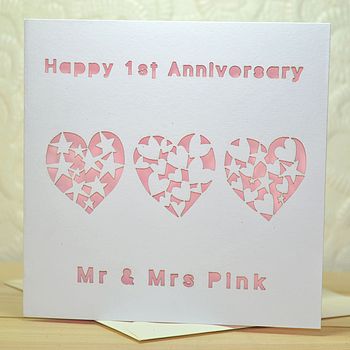 Personalised Laser Cut Anniversary Heart Card, 3 of 4