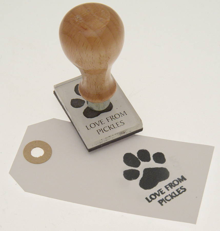 Paw Print Personalised Stamp, 1 of 3