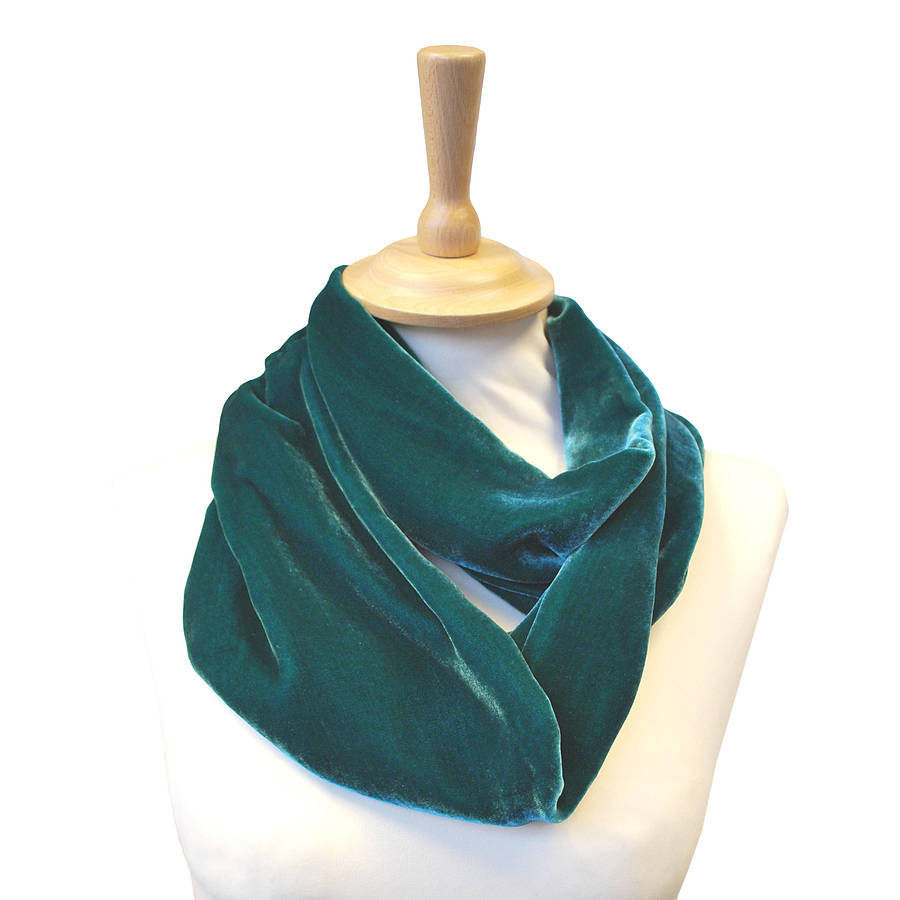 Silk Velvet Snood Scarf By Bags Not War