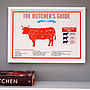 Butcher's Beef Meat Cuts Kitchen Infographic Print, thumbnail 2 of 4