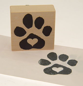 Paw Print Personalised Stamp, 2 of 3
