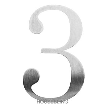 Contemporary Century Stainless Steel House Number, 7 of 12