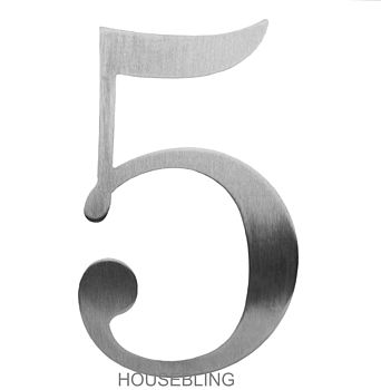 Contemporary Century Stainless Steel House Number, 9 of 12
