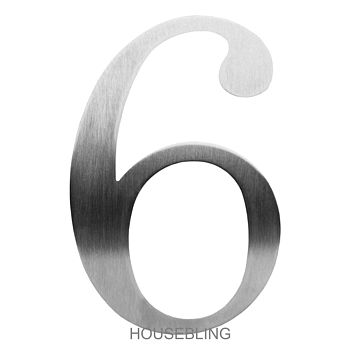 Contemporary Century Stainless Steel House Number, 10 of 12