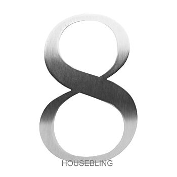 Contemporary Century Stainless Steel House Number, 12 of 12