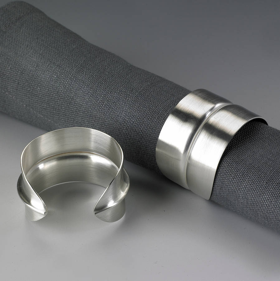 Handmade Sterling Silver Napkin Rings By Louise Mary Designs