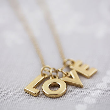 Love Chunky Letter And Gem Necklace, 10 of 12