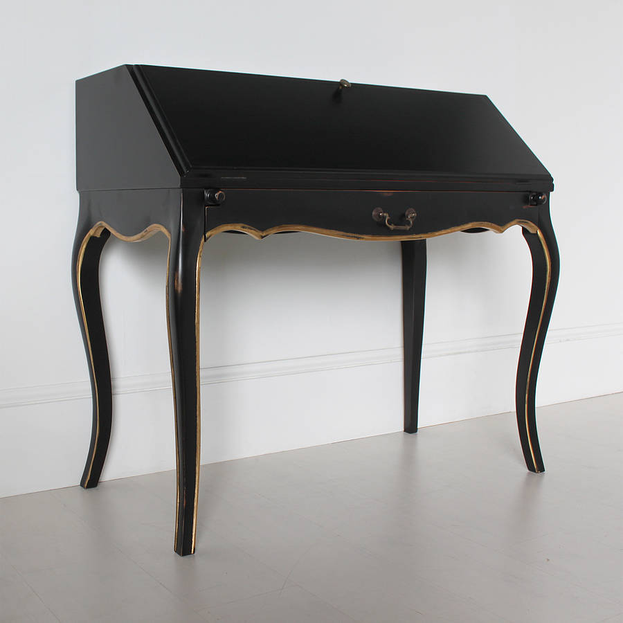 French Secretary Desk In Black By Out There Interiors