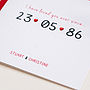 Personalised 'Special Date' Anniversary Card, thumbnail 2 of 5