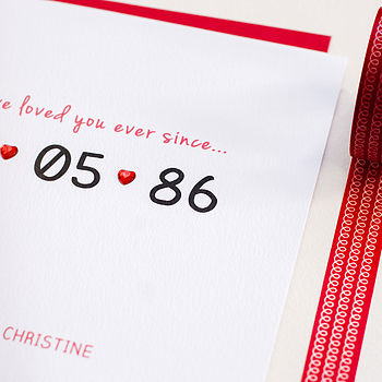 Personalised 'Special Date' Anniversary Card, 5 of 5