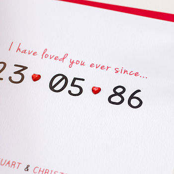 Personalised 'Special Date' Anniversary Card, 4 of 5