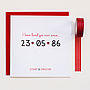 Personalised 'Special Date' Anniversary Card, thumbnail 1 of 5