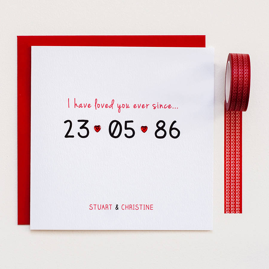 dating anniversary card