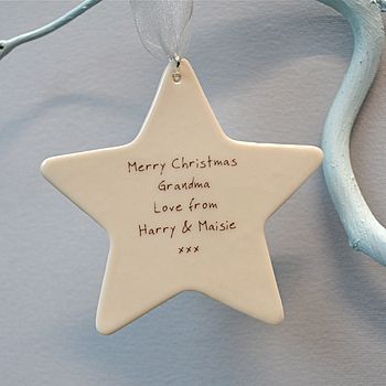 Personalised Christmas Star Decoration, 2 of 5