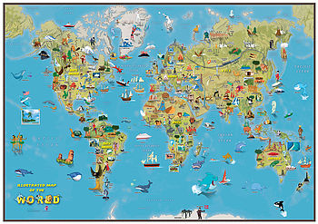 Kids Cartoon Map Of The World, 2 of 6