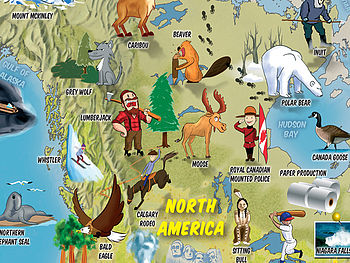 Kids Cartoon Map Of The World, 4 of 6