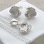 Sterling Silver Blossom Necklace And Stud Earrings Set, thumbnail 1 of 6