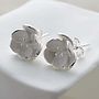 Sterling Silver Blossom Necklace And Stud Earrings Set, thumbnail 4 of 6