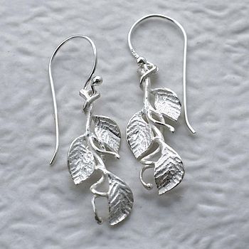 Sterling Silver Leaves Necklace And Earrings Set, 3 of 6